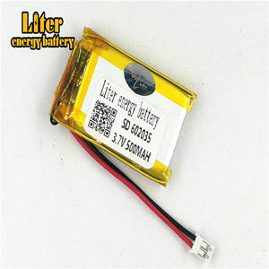 Stecker <span class=keywords><strong>2</strong></span>,0-<span class=keywords><strong>2</strong></span> P <span class=keywords><strong>3</strong></span>,7 V 602035 500 mah Wiederaufladbare lipo batterie solar li ionen polymer lithium-batterie mit PCM - Product Image 1