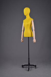 Pas cher jaune tissu enveloppé buste femmes bras en bois mannequins d'affichage - Product Image 2