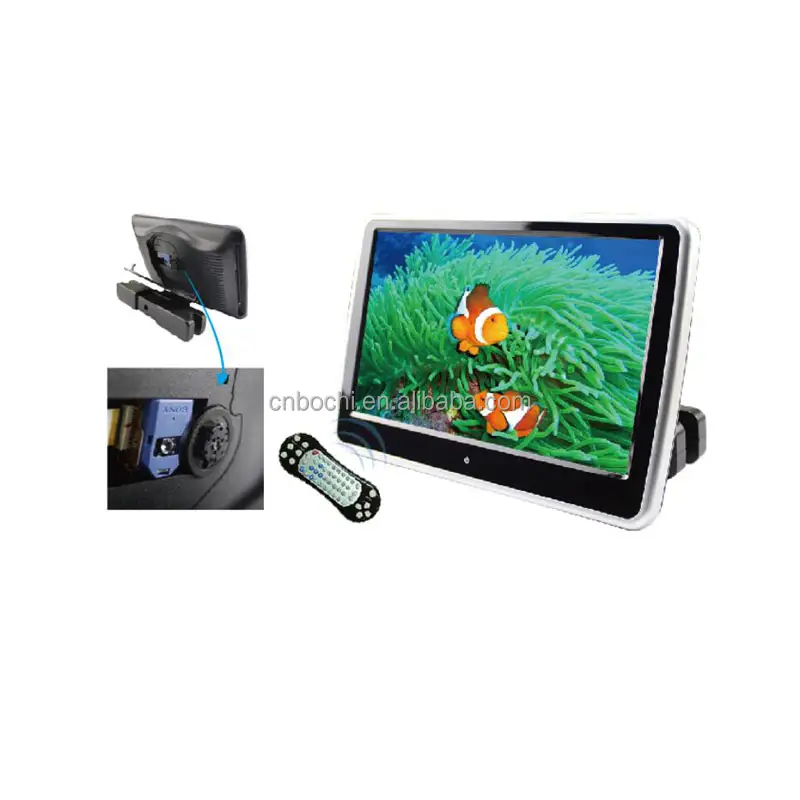10.1 "HD Digital TFT LCD Layar dan Layar Sentuh Mobil Headrest DVD Player dengan USD/SD slot (MP5)