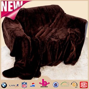 Piel <span class=keywords><strong>de</strong></span> visón doble tiro <span class=keywords><strong>de</strong></span> Chocolate Brown <span class=keywords><strong>150</strong></span> <span class=keywords><strong>x</strong></span> <span class=keywords><strong>200</strong></span> grande 2 plazas sofá / cama manta - Product Image 1