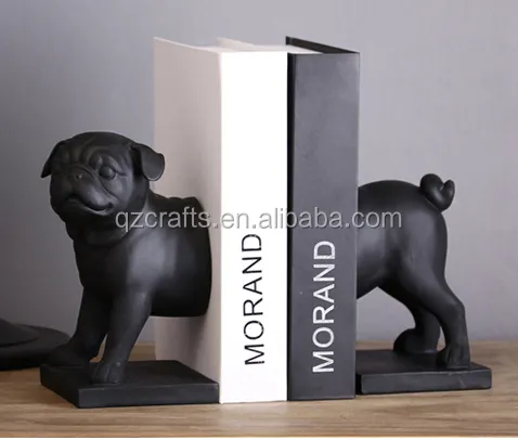 Custom unipque pug hond boekensteun