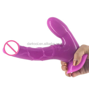Bâton de massage réaliste à double tête avec ventouse, faux pénis - Product Image 4
