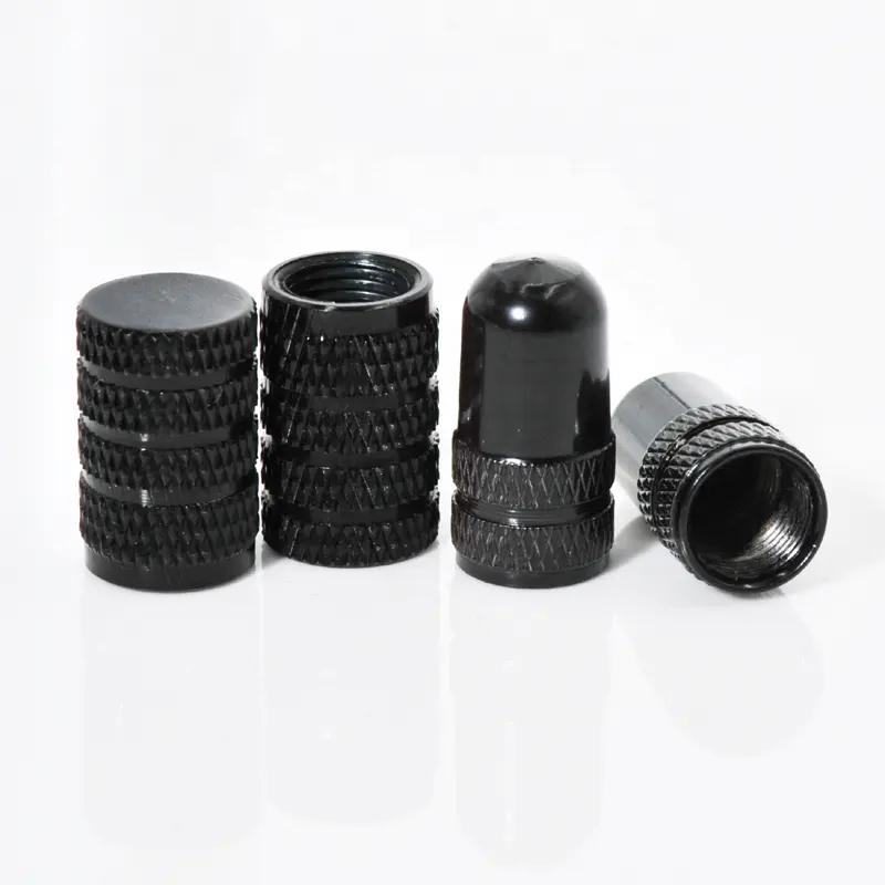 Wholesale black tyre valve stem caps / custom logo dust car tire valve caps