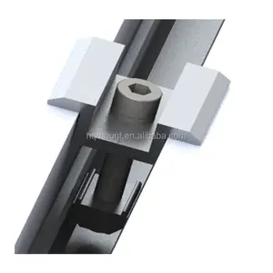 Most popular solar rail inter mid clamp aluminum China solar panel mid clamp solar pv rooftop mounting bracket supplier