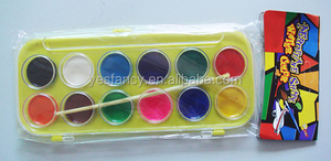 Meilleur 12 couleurs étudiants <span class=keywords><strong>aquarelle</strong></span> gâteau ensemble OEM d'eau acceptées couleur <span class=keywords><strong>peinture</strong></span> par <span class=keywords><strong>numéro</strong></span> - Product Image 3