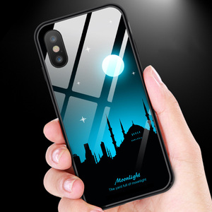Leucht gehärtetem fall glow in <span class=keywords><strong>the</strong></span> dark für iphone x samsung s9 - Product Image 2
