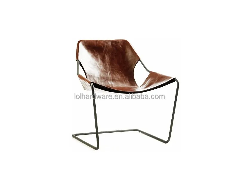 2015 nuovo e moderno in pelle base in metallo sedia di design