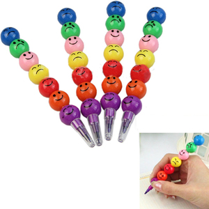 Penne Colorate Impilabili Senza Macchie - Set di 7 Penne Multicolore Impilabili per Colorare - Product Image 5