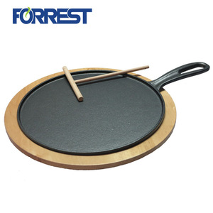 10.5 pollici Ghisa Piastra Pre-condito Rotonda Cast Padella di Ferro Perfetto per Frittelle, Pizze, e Quesadillas - Product Image 1