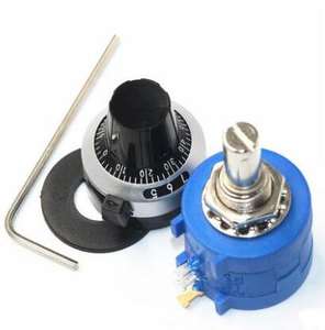 Potenziometro a filo Multi-giro <span class=keywords><strong>di</strong></span> <span class=keywords><strong>precisione</strong></span> con manopola scala 1 k5k10k100k 3590S-2-103L 3590S-2-502L 3590S-2-104L - Product Image 1