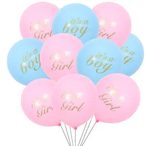 Tema fiesta decoración de globo de látex es un chico, una chica bebé cumpleaños decoración globos