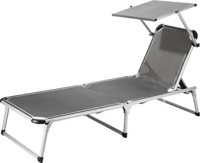 Gấp Bãi Biển Giường Lounger Với Cửa Sổ Trời Trong Ngoài Trời Gấp Giường Bãi Biển Lounge Giường