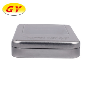 Metal <span class=keywords><strong>en</strong></span> relieve personalizado plata blanco nuevo <span class=keywords><strong>estaño</strong></span> caja de regalo con ventana de PVC - Product Image 3
