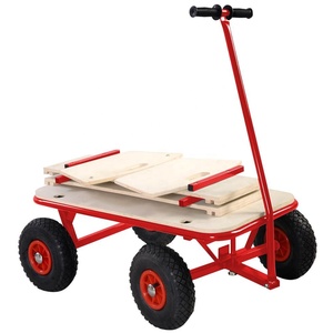 아이 장난감 손수레 아이들 나무로 되는 수레 손수레 옥외 정원 손수레 - Product Image 4
