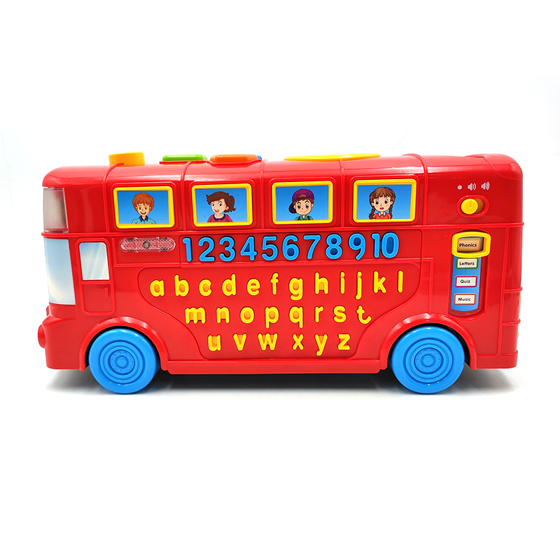 Детская развивающая игрушка, Многофункциональный школьный автобус с алфавитом, пластиковая игрушка для детей, распродажа