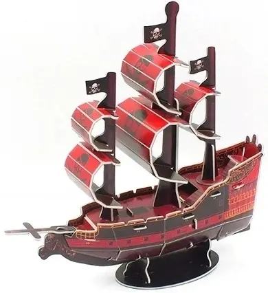 3D समुद्री डाकू जहाज मॉडल कागज DIY पहेली बच्चे शैक्षिक खिलौने उपहार गत्ता गैर विषैले पर्यावरण के अनुकूल पर्यावरण मुफ्त तेज धार