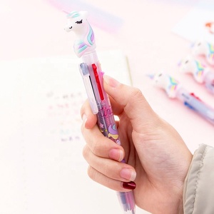 2019 de diseño clásico de bolígrafo creativo unicornio 6-color bolígrafo pluma simple <span class=keywords><strong>novedad</strong></span> multi-función bolígrafo - Product Image 3
