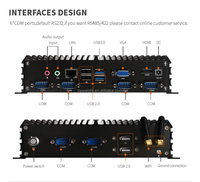 Jawest-mini PC industrial sin ventilador X86 J1900, cuatro núcleos, 2 * RJ45 6 * RS232 6 * USB GPIO, ordenadores industriales