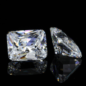 Nhà máy giá hình chữ nhật hình dạng tổng hợp màu trắng cubic zirconia dài cz đá - Product Image 3