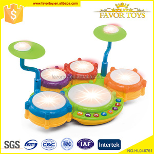 Electrónica B/O instrumentos musicales de juguete niños coloridos pequeño <span class=keywords><strong>tambor</strong></span> plástico con flash de luz - Product Image 2