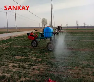 Three-wheel drive tractor boom sprayer use in farm and garden