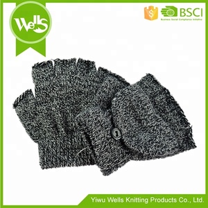WELLS Warm Winter Jacquard Half Finger Fingerless <strong>Gloves</strong> Acrylic/Cotton Material Travel Outdoor Casual <strong>Touchscreen</strong> Friendly - Product Image 2