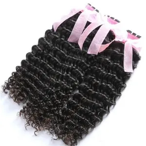 100% human hair extension 7a 8a 9a grade virgin natural hair weave wholesale price malaysian deep wave hair weave