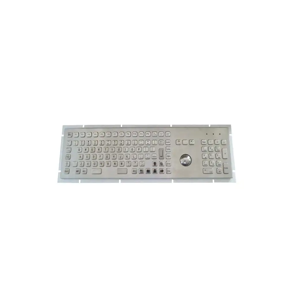 Industrie Edelstahl Metall USB Arabisch tastatur mit Trackball