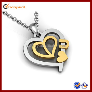 <span class=keywords><strong>Te</strong></span> amo mejor amistad clave collar de doble corazón - Product Image 1
