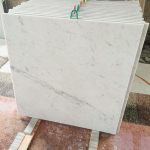Italiano <span class=keywords><strong>Carrara</strong></span> blanco 80cm X 80cm baldosas de mármol tamaño grande pulido calcita apartamento moderno acabado superficial afilado gráfico - Product Image 3