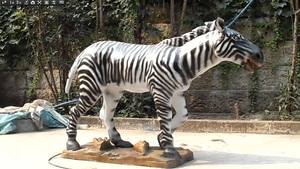 2023 הדמיה הניתנת להתאמה אישית ענק הליכה זברה אנימטרוני בעלי חיים עבור פארק שעשועים - Product Image 4