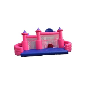 Rosa dei bambini che saltano la casa gonfiabile di rimbalzo del castello, castelli gonfiabili gonfiabili dei buttafuori usati per il campo da giuoco - Product Image 3