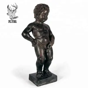 Оптовая продажа, популярный дизайн, бронзовая статуя мальчика, мочащий фонтан