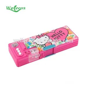 Lovely Plastic Magnetic Pencil Box