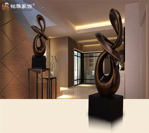Moderna decoración interior resina notación musical estatua para hotel vestíbulo Decoración