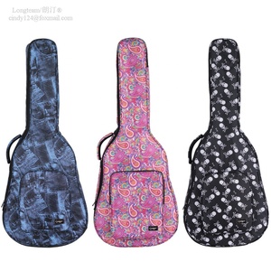 アコースティックギターバッグ,41 "印刷ギターバッグダブルストラップ付き40インチファッションアコースティックギターカバー10mmパディング付き - Product Image 2