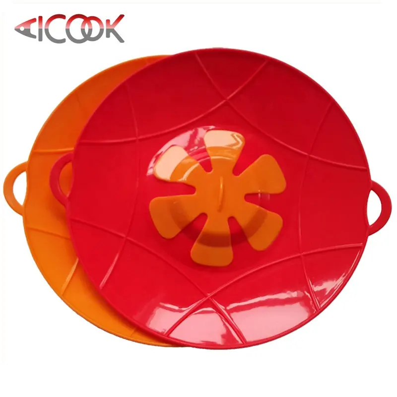 Amazon hot food grade silicone pot cover spill stopper lid