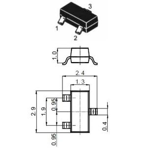 SOT-23 SMD Diode <span class=keywords><strong>BAT54C</strong></span> - Product Image 6