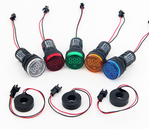 แอมป์มิเตอร์ LED นำร่องขนาดเล็กของแท้พร้อมจอแสดงผลแบบดิจิตอลและผลิตภัณฑ์ให้แสงสว่างวัดแรงดันไฟฟ้าแอมแปร์