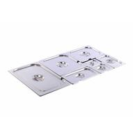 Alle größe edelstahl euro stil küche container portion pan dampf tabelle pan gn pan mit silikon abdeckungen