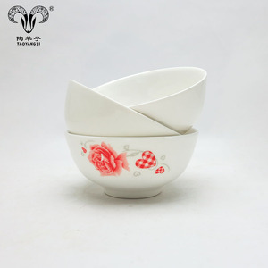 Bol en porcelaine à motif de fleurs et de cœur, bol en céramique moderne, bol en céramique blanc bon marché, bols à soupe en vrac - Product Image 4