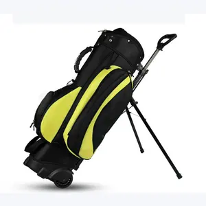 2019 Newest design multi-functional golf bag with wheel and detachable stand