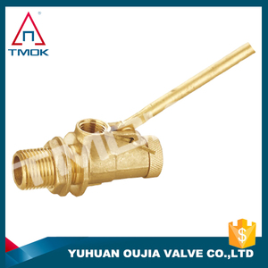 tank Brass Float Balance Ball Valve With 8" Plastic Ball Union Brass Stem Full Port DN100 for Water Machine Manual Power CE PN40