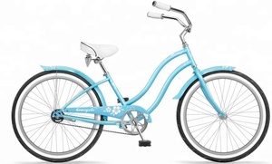 Vélo de plage 24 pouces pour femmes - 7 vitesses, cadre en acier haute résistance, pneus gonflables, couleur personnalisée, design élégant, service OEM - Product Image 4