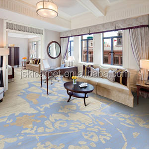 Rouleau de moquette d'hôtel en jacquard anti-bactérien à poils coupés lavable à imprimé floral en nylon pour usage commercial et de prière - Product Image 4