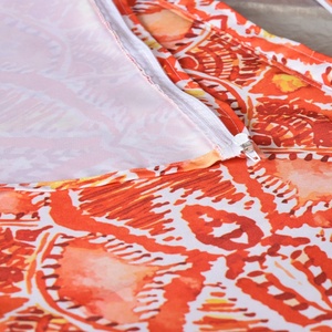 Pastorale all'aperto impermeabile fiori arancioni stampati copertura del tavolo tessuto in poliestere rettangolo <span class=keywords><strong>tovaglia</strong></span> per il matrimonio o la festa - Product Image 4