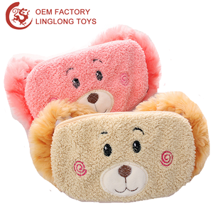 قناع فم أرنب من الفرو ، قناع فم وردي ، قناع وجه دافئ ناعم على شكل دب كرتوني ، قناع أنف - Product Image 3