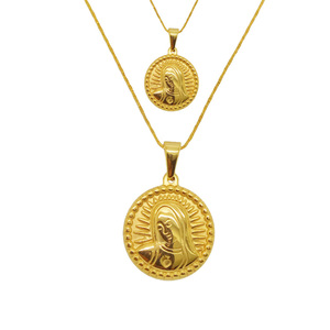 Olivia en acier inoxydable accessoires femmes bijoux coin vierge <span class=keywords><strong>marie</strong></span> religieux couches 18 k or collier - Product Image 4