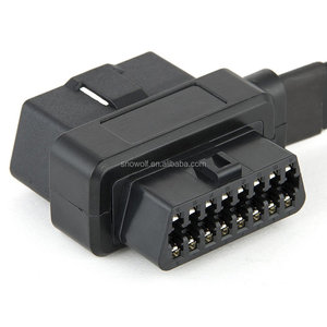 Connecteur OBD2 <span class=keywords><strong>2</strong></span> en <span class=keywords><strong>1</strong></span> OBDII <span class=keywords><strong>16</strong></span> broches <span class=keywords><strong>2x</strong></span> femelle vers 1x mâle, connecteur d'extension, indice de protection IP65, utilisation automobile et marine 12V - Product Image 1