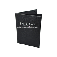 Porte-menu de restaurant de haute qualité en cuir PU avec intérieur en bois